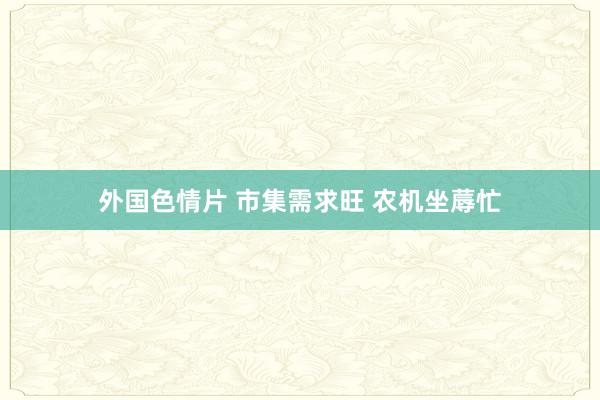 外国色情片 市集需求旺 农机坐蓐忙